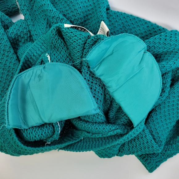 Vtg Gitano Womens L Pullover V Neck Sweater With Shoulder Pads - Picture 7 of 10